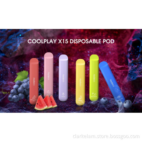 Wholesale Healthier 2ml E-liquid Coolplay X15 500 Puffs